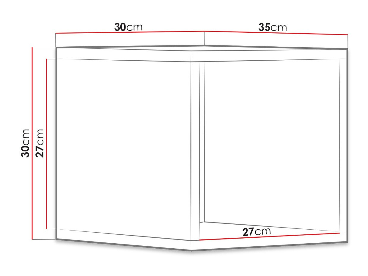 Estantería de pared Lima D105 (Roble Artisan)
