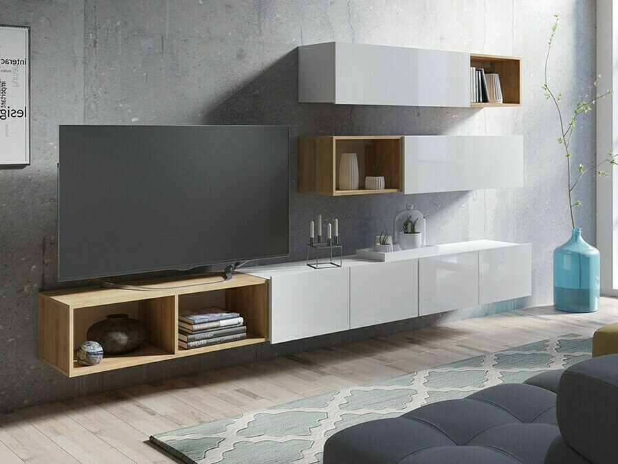 Estantería de pared Remus (Roble dorado)