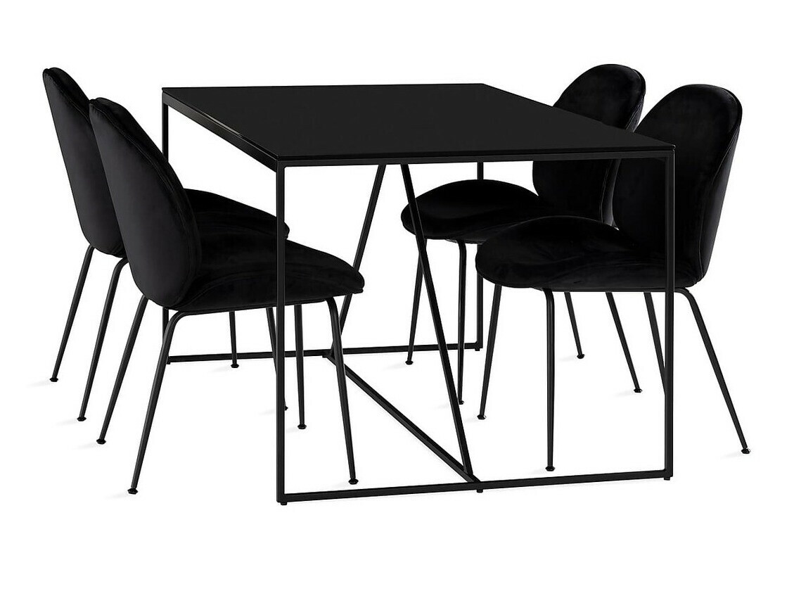 Conjunto de comedor Riverton 549 (Negro)