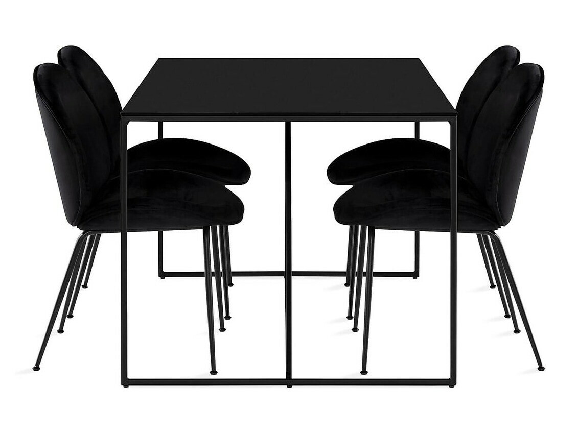 Conjunto de comedor Riverton 549 (Negro)