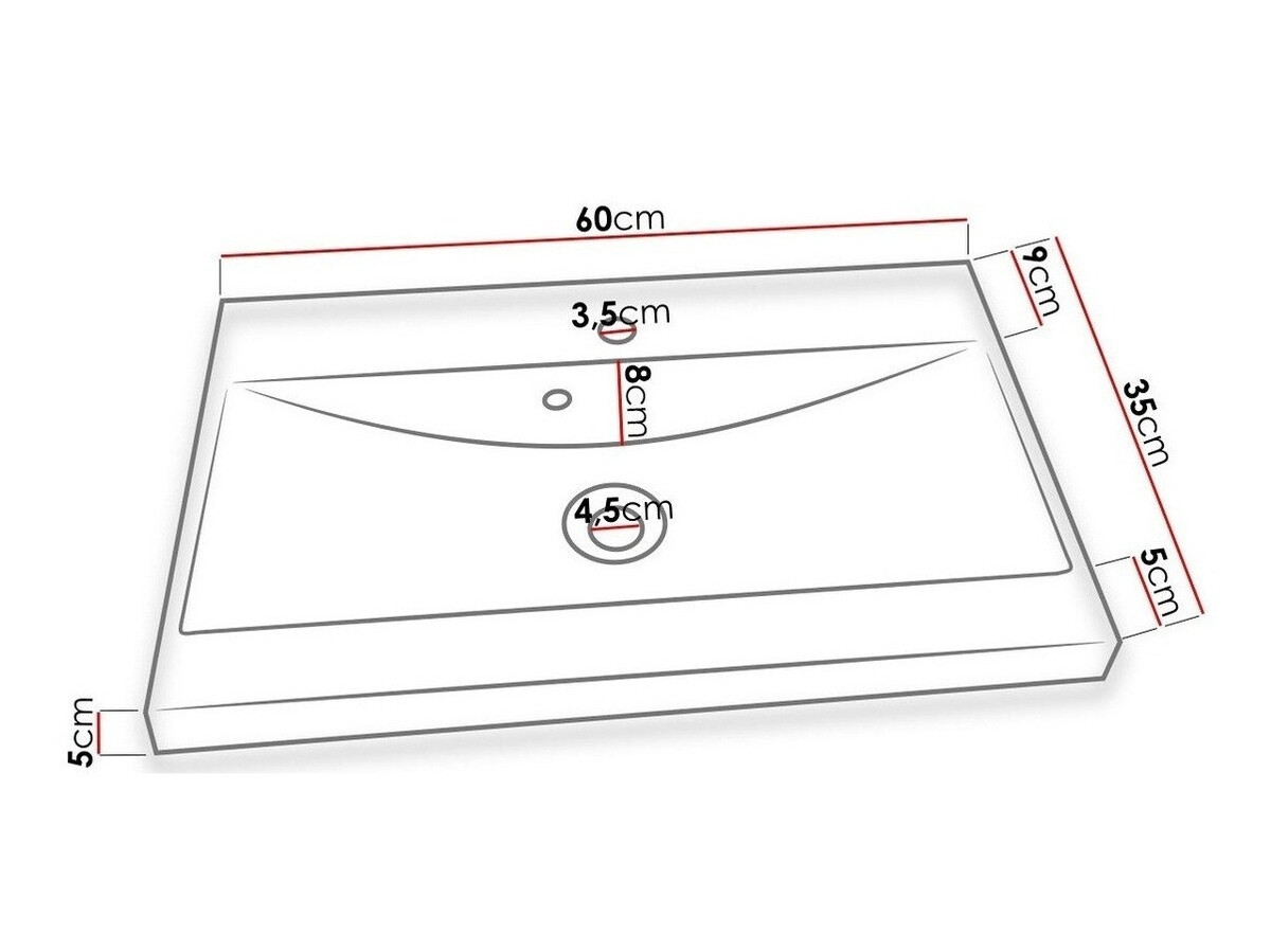 Conjunto de mueble de baño Sarasota 109 (Roble Sonoma + Blanco brillante)