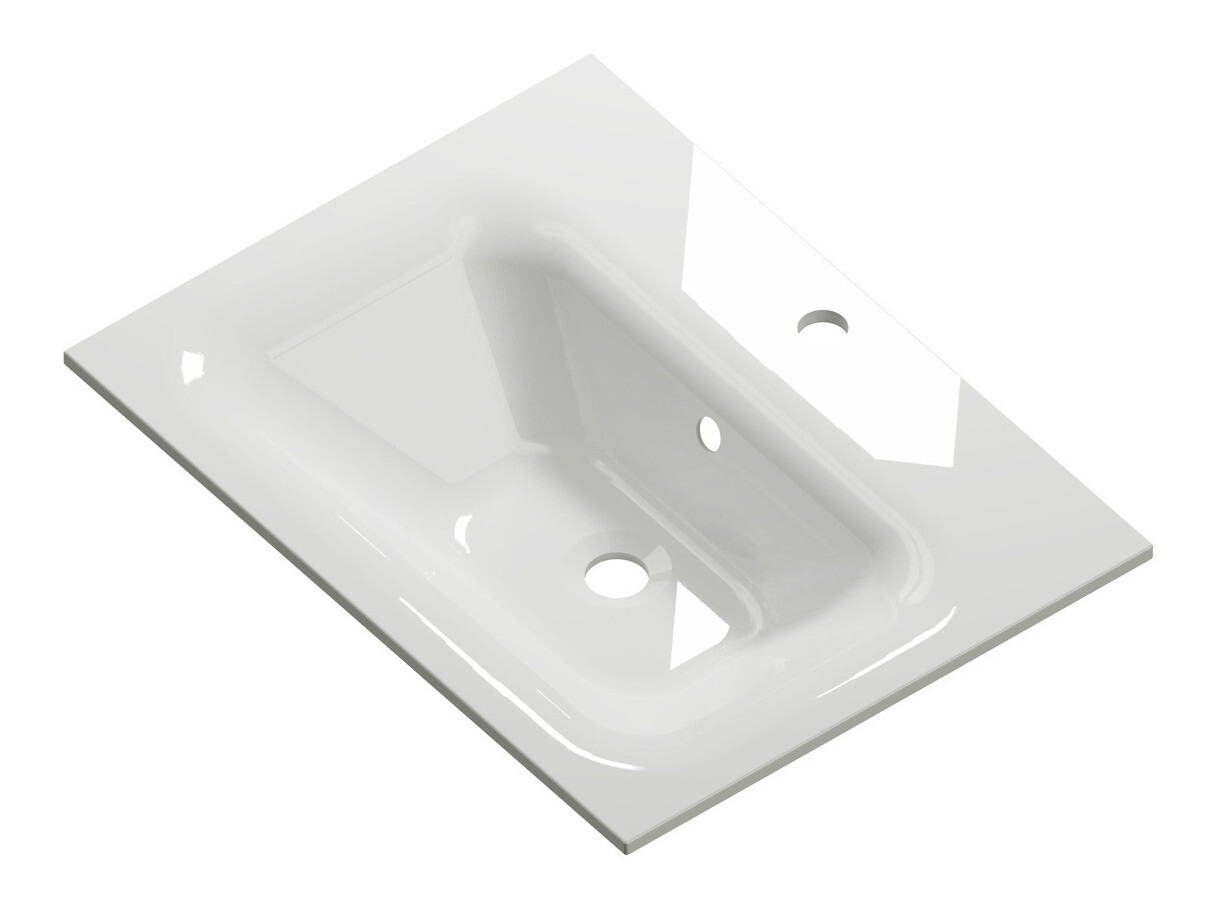 Conjunto de mueble de baño Tucson 105 (Blanco + Blanco brillante)