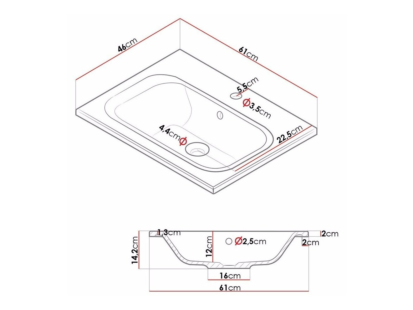 Conjunto de mueble de baño Tucson 105 (Blanco + Blanco brillante)