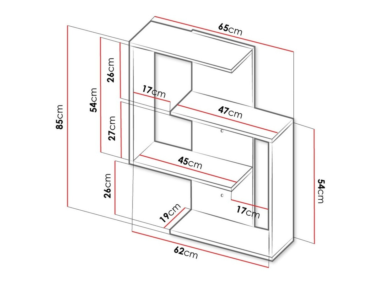 Estantería de pared Ogden 142