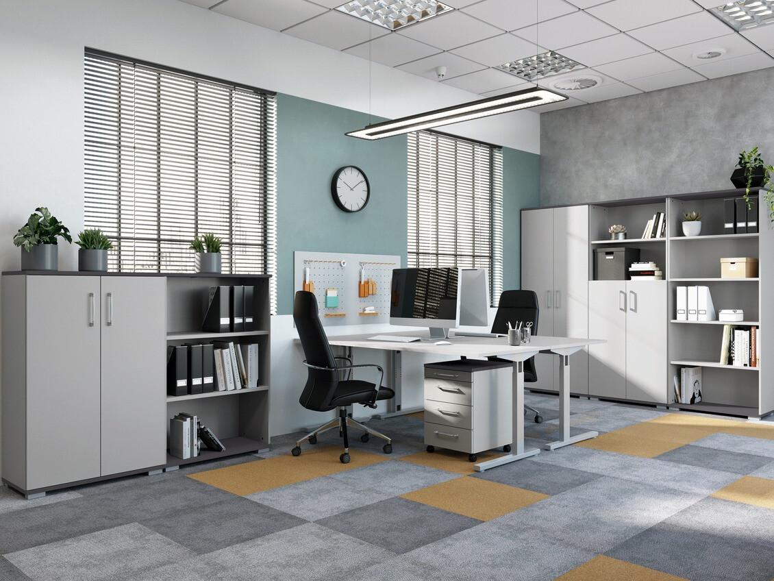 Estantería Lartesi 100 (Grafito + Gris claro)