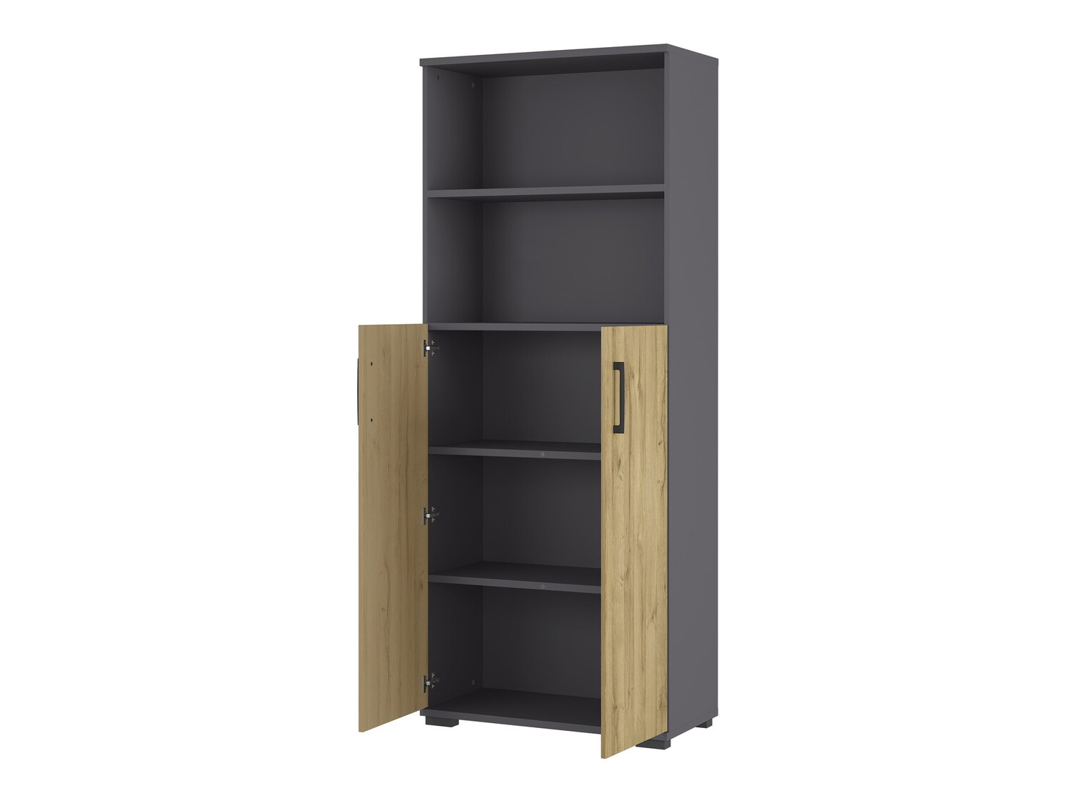 Estantería Lartesi 103 (Grafito + Roble nieto)