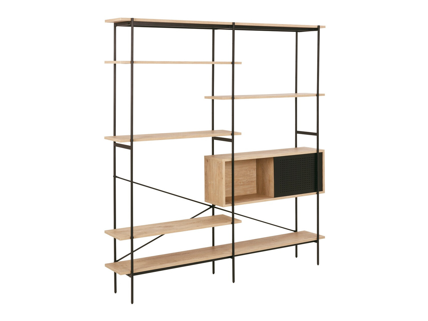 Estantería Norsica 344 (Roble salvaje + Negro)