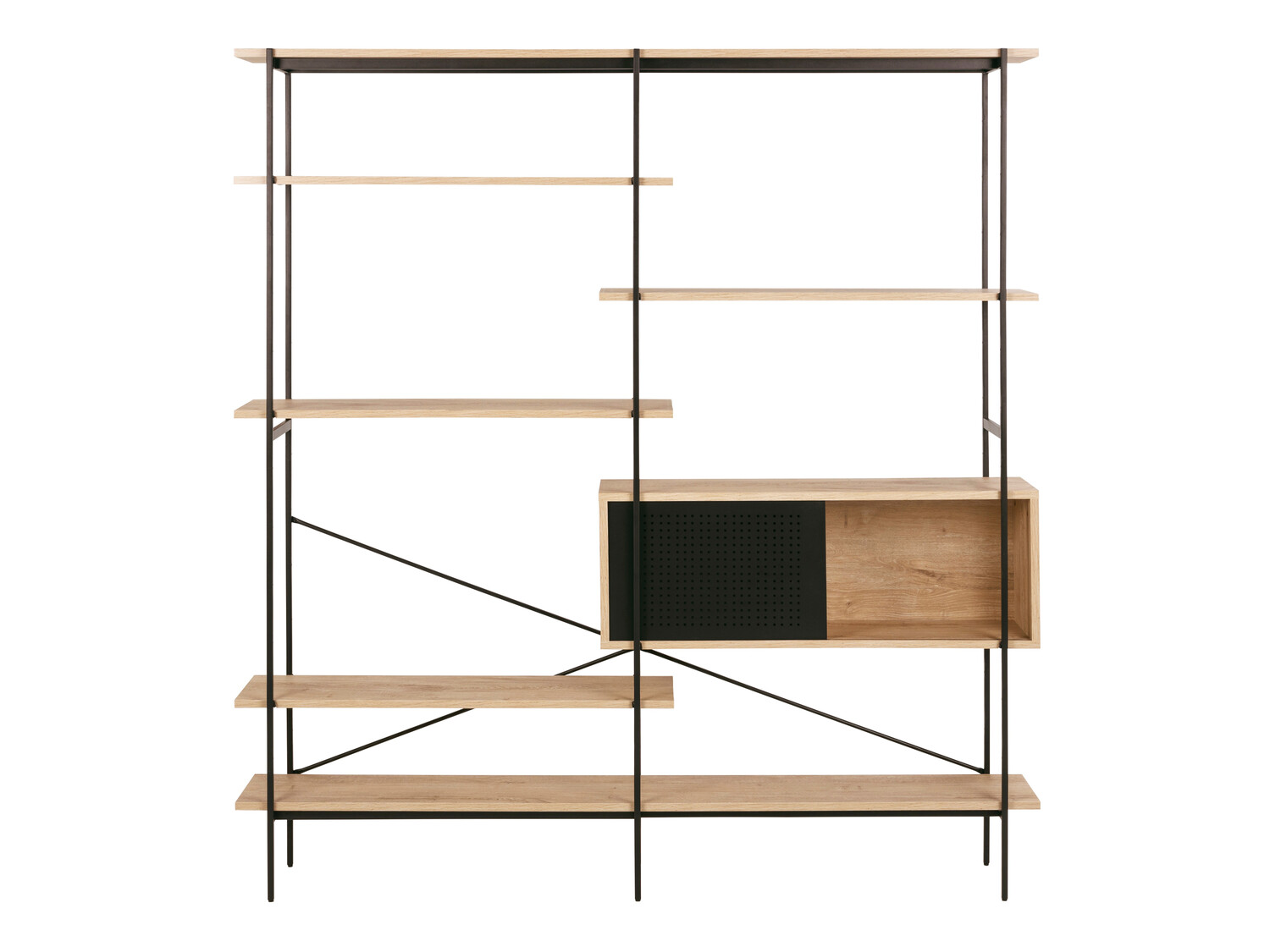 Estantería Norsica 344 (Roble salvaje + Negro)