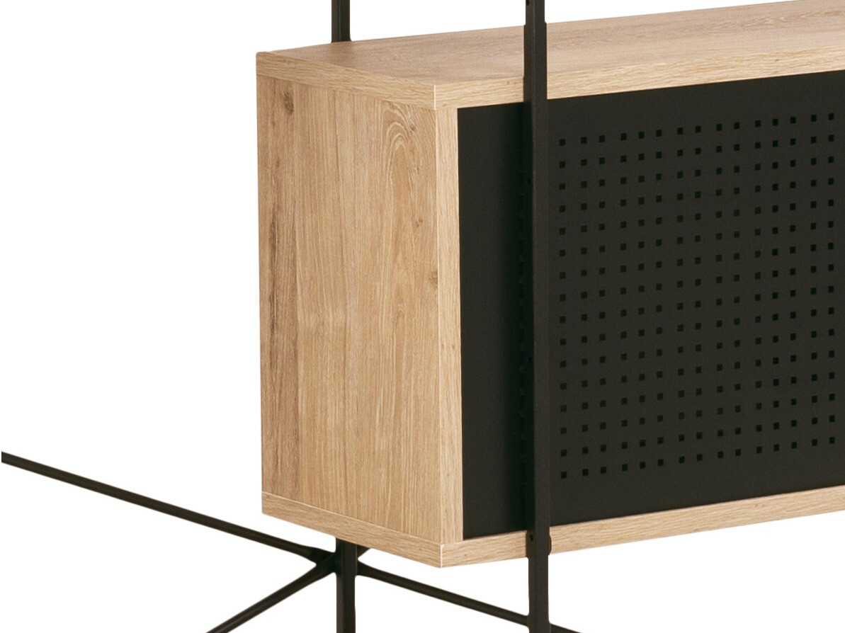 Estantería Norsica 344 (Roble salvaje + Negro)