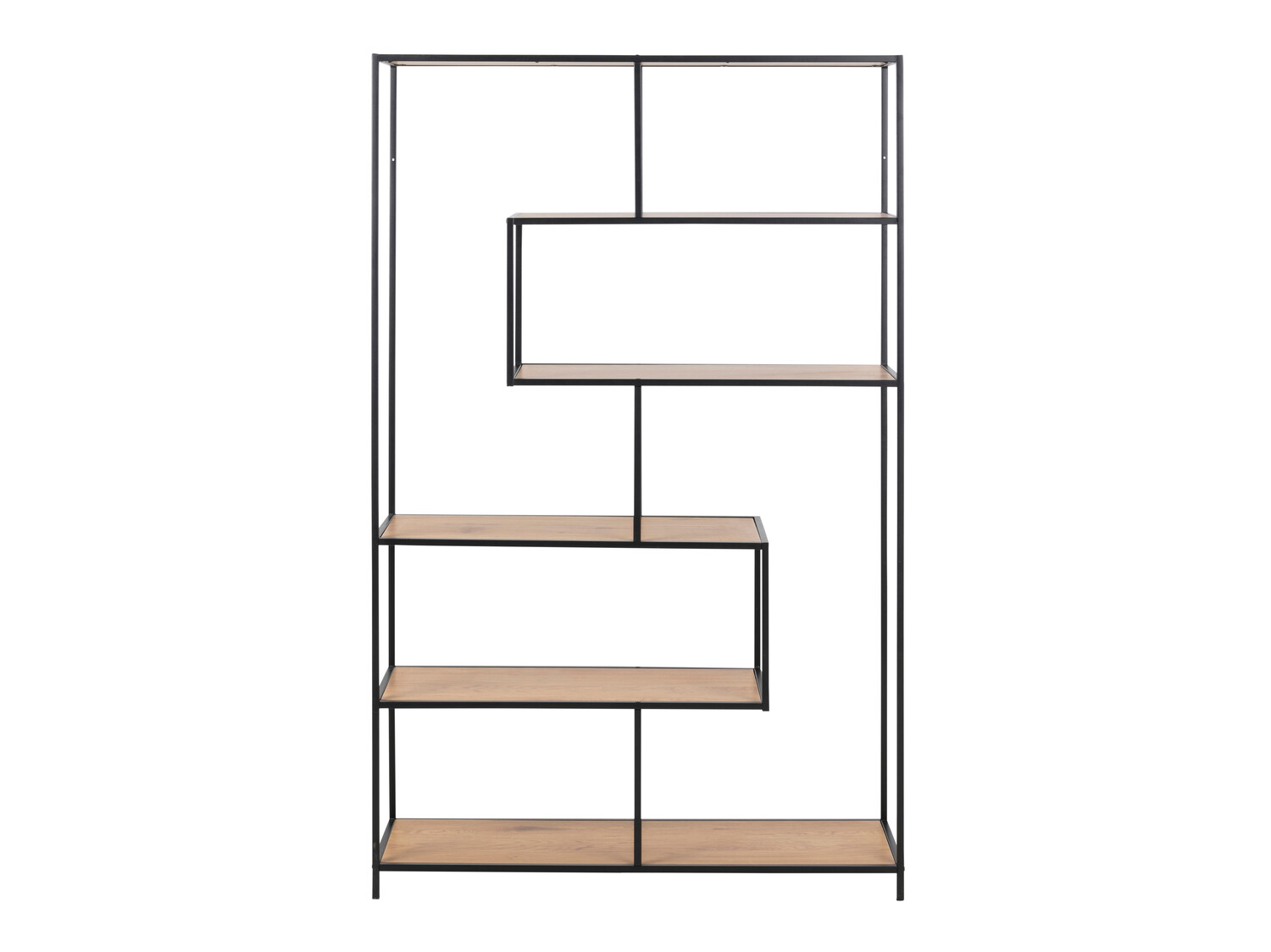 Estantería Norsica Sevferi 134 (Roble salvaje + Negro)