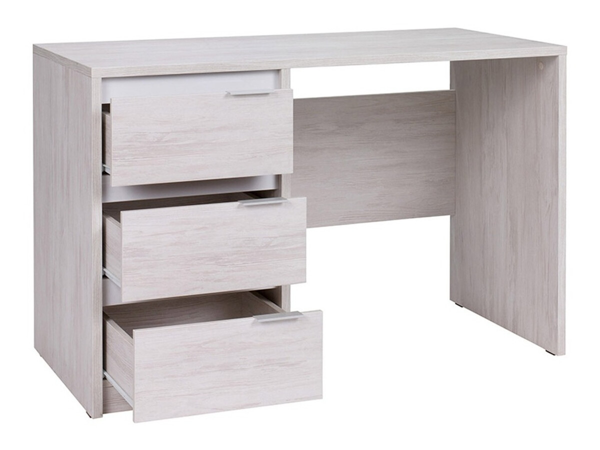 Conjunto de oficina Fivelbo 116 (Roble blanqueado + Grafito brillante)