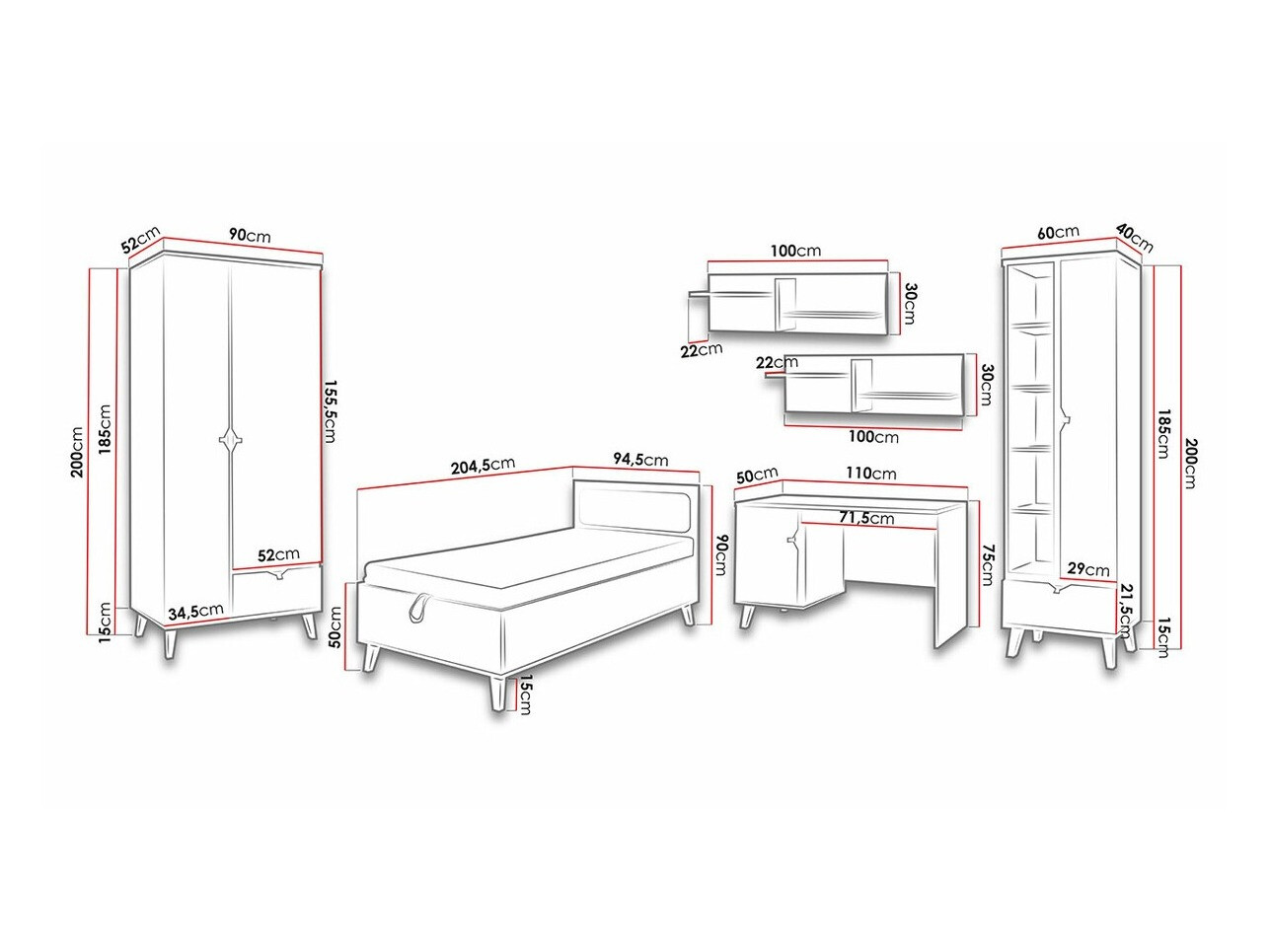 Conjuntos de muebles Etrmoru 127