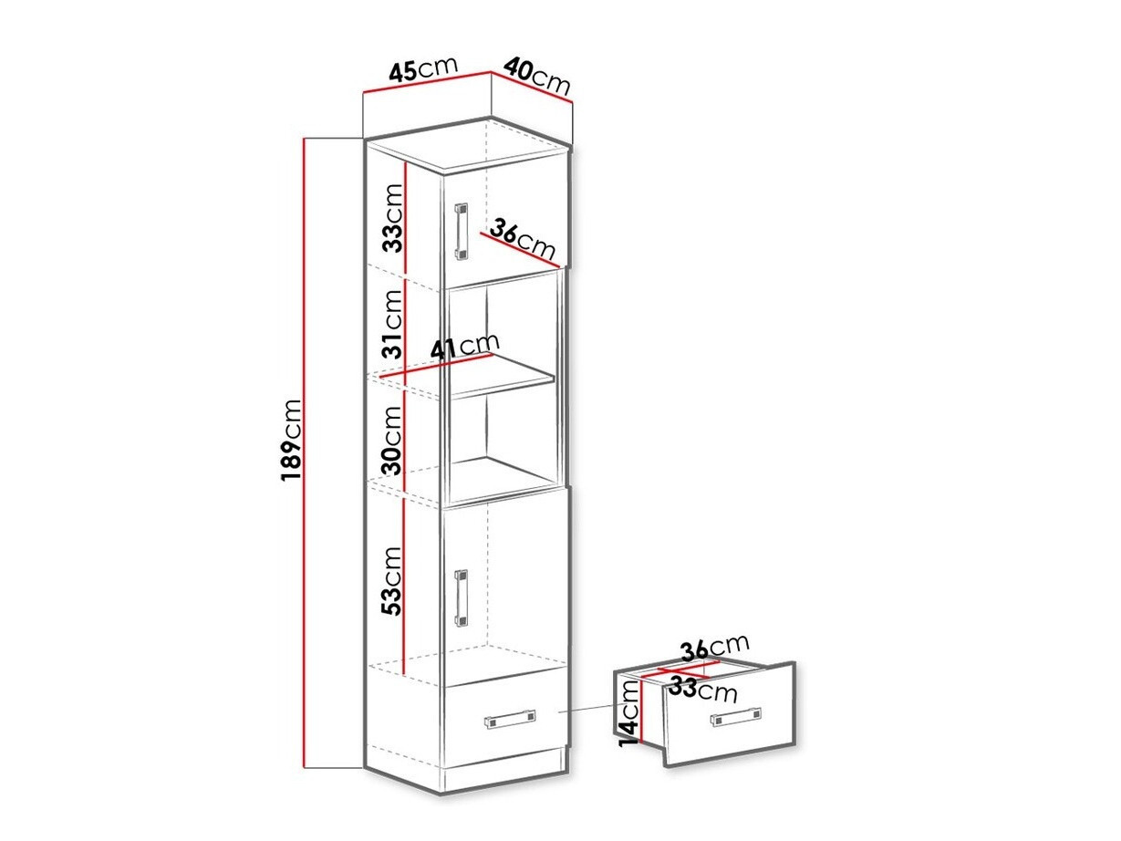 Estantería Sorviru 104 (Blanco + Turquesa)