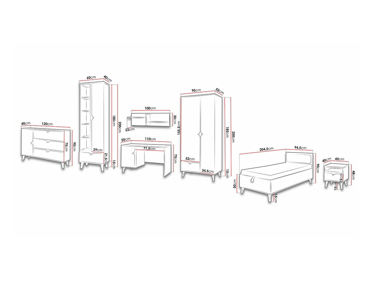 Juego de muebles Etrmoru 125