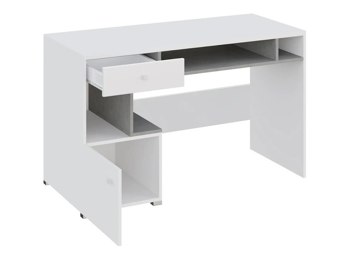 Juego de muebles Omaha J120 (Hormigón + Blanco + Roble)