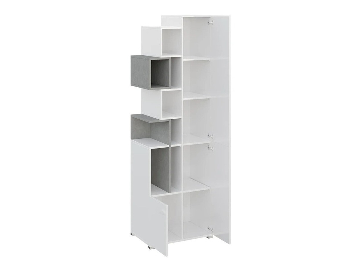 Juego de muebles Omaha J120 (Hormigón + Blanco + Roble)