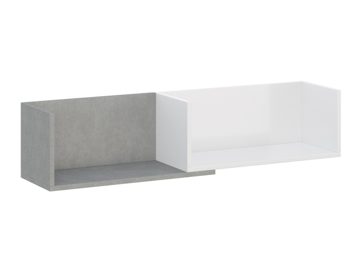 Juego de muebles Omaha J120 (Hormigón + Blanco + Roble)