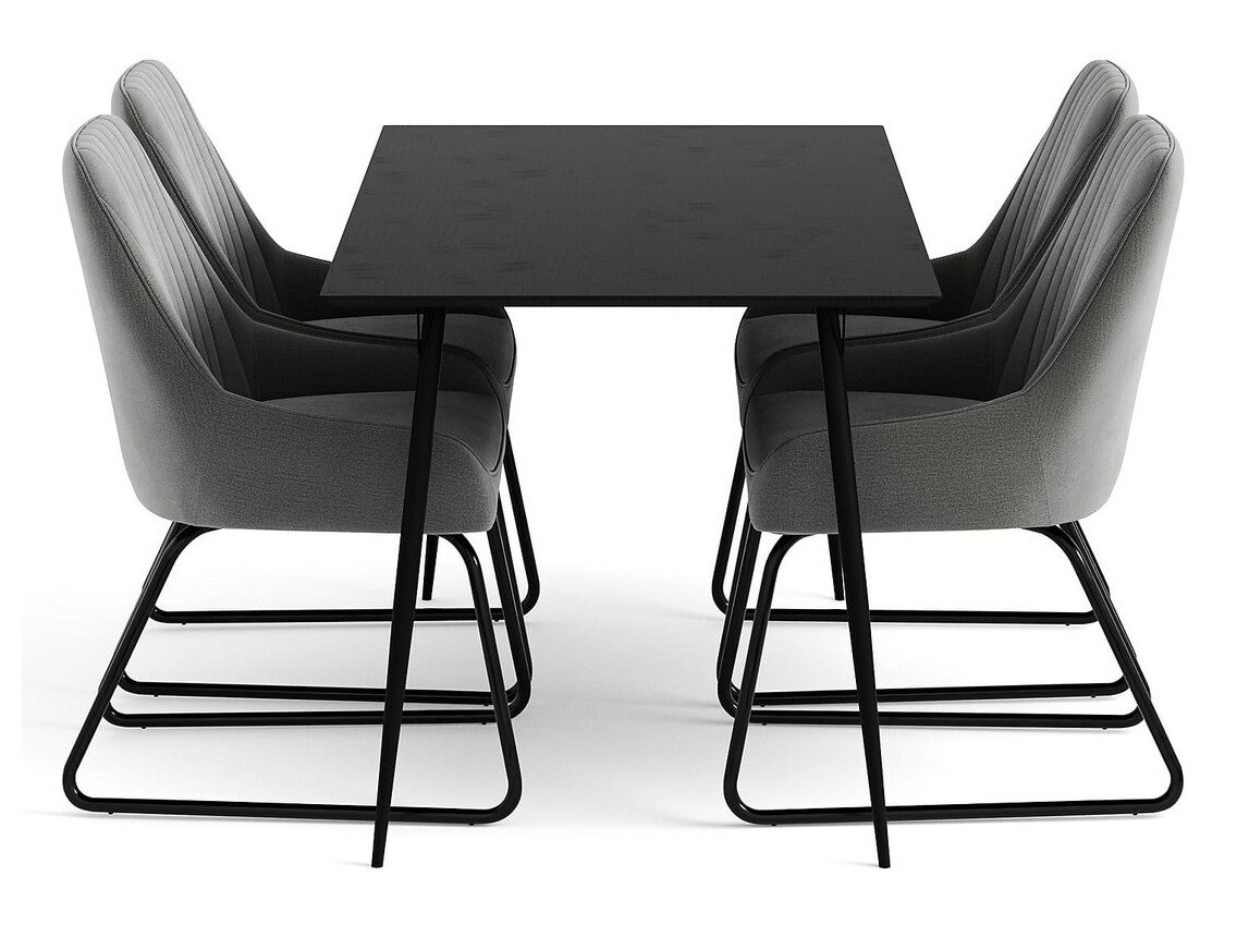 Conjunto de comedor Charleston 175 (Gris)