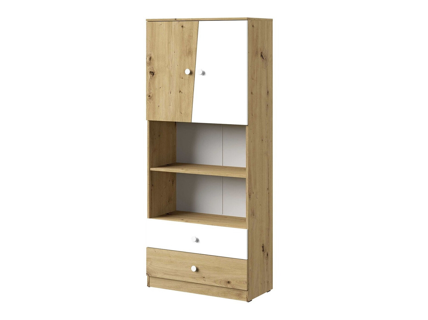 Estantería Almira 103 (Roble Artisan + Blanco)