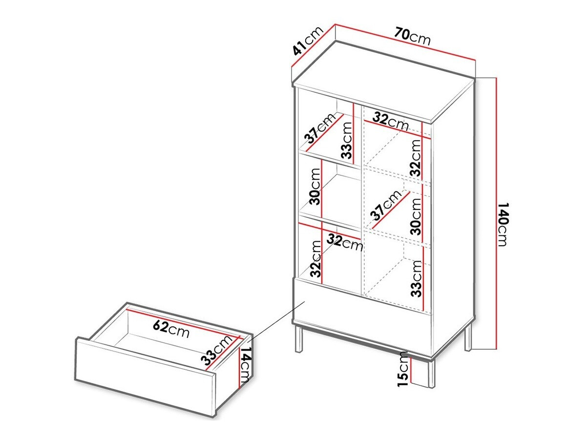 Estantería Lomsore 103 (Luminoso madera)