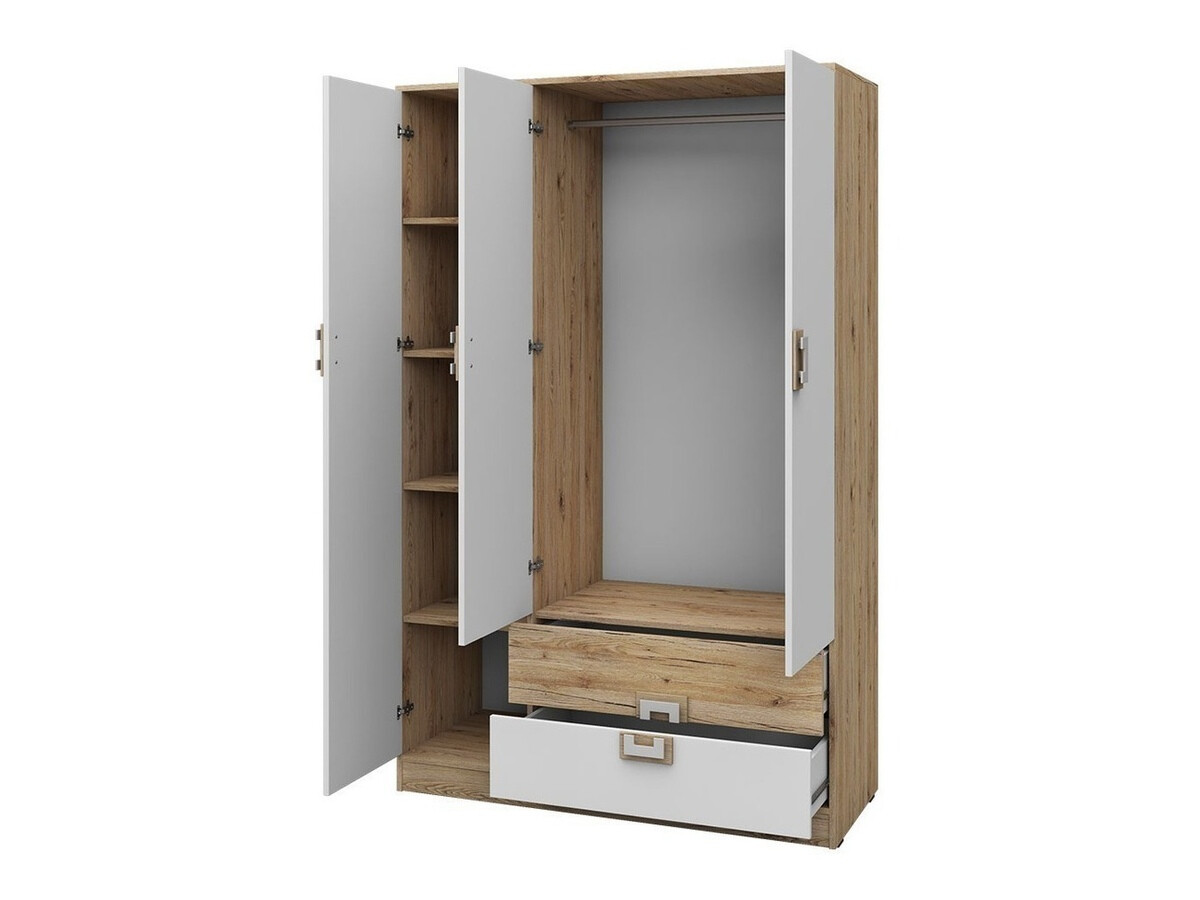 Juego de muebles Tolfere 106 (Roble claro + Blanco + Turquesa)