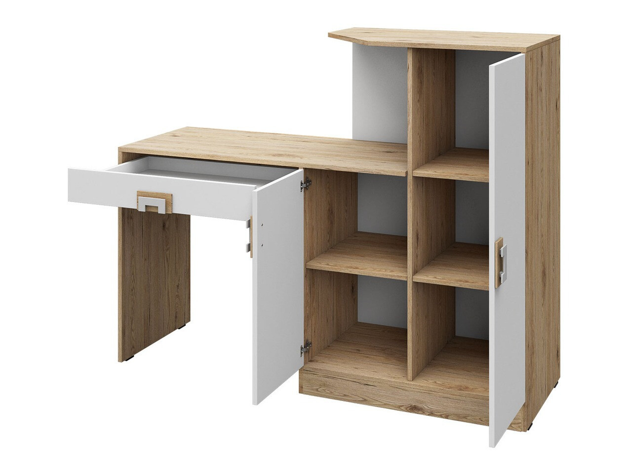 Juego de muebles Tolfere 106 (Roble claro + Blanco)