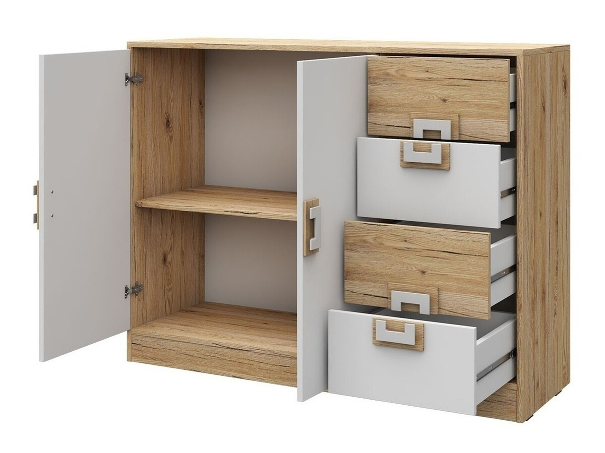 Juego de muebles Tolfere 107 (Roble claro + Blanco)