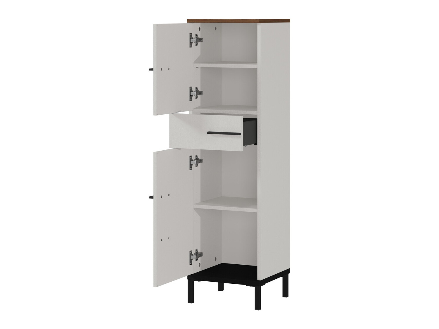 Armario de pie para baño Ruvlevu 101 (Gris claro + Nuez)