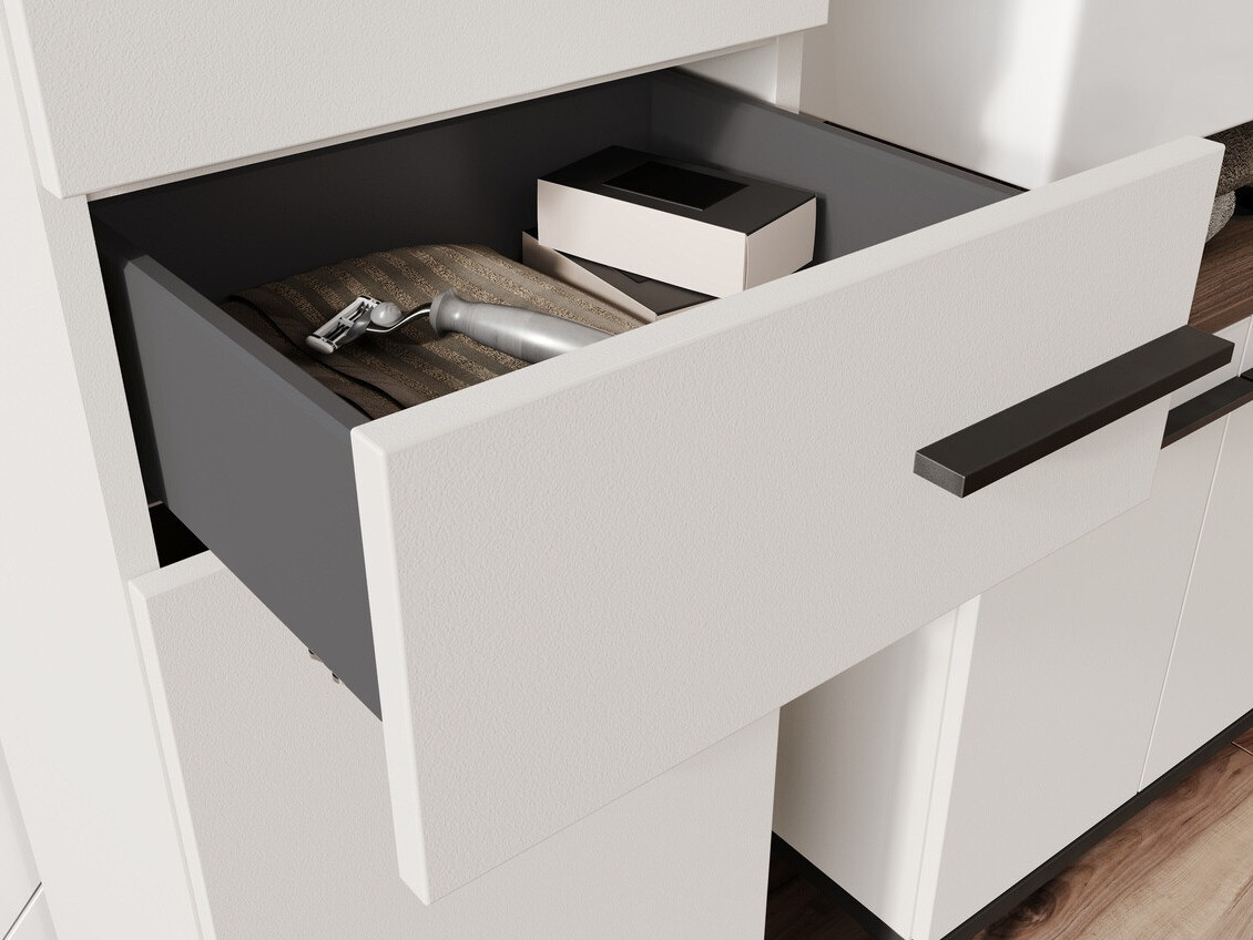 Armario de pie para baño Ruvlevu 101 (Gris claro + Nuez)