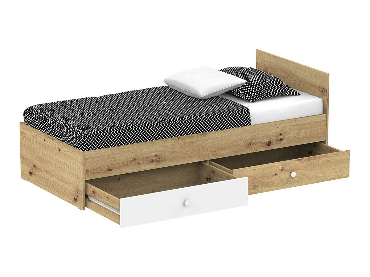 Juego de muebles Almira 114 (Roble Artisan + Blanco + Gris)