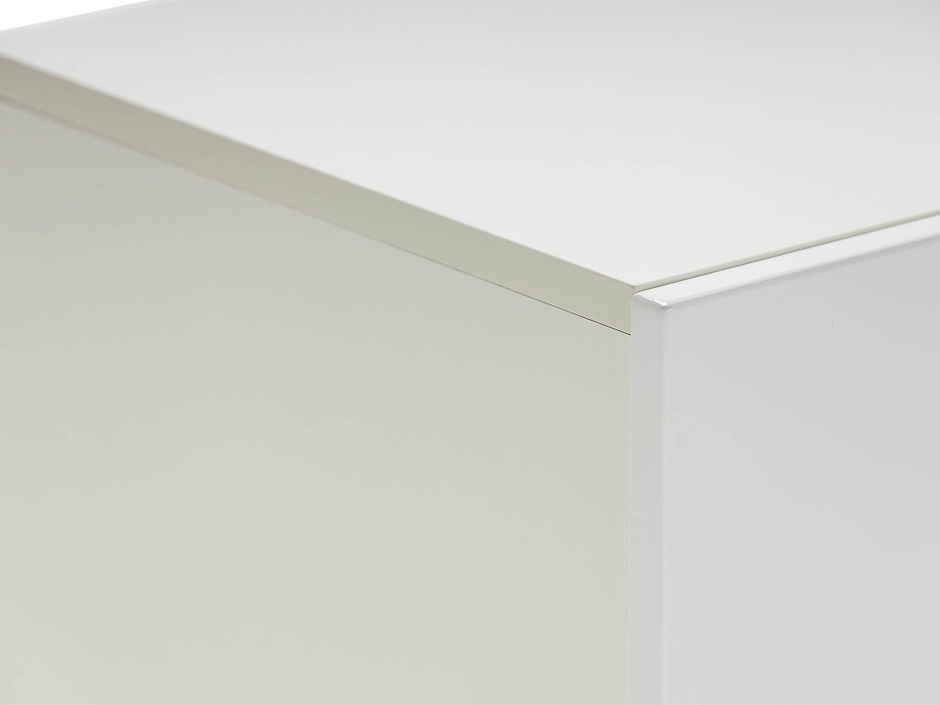 Mueble TV Springfield 192 (Blanco + Negro + Blanco brillante)