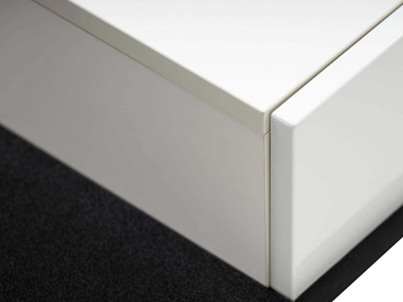 Mueble TV Springfield 192 (Blanco + Negro + Blanco brillante)