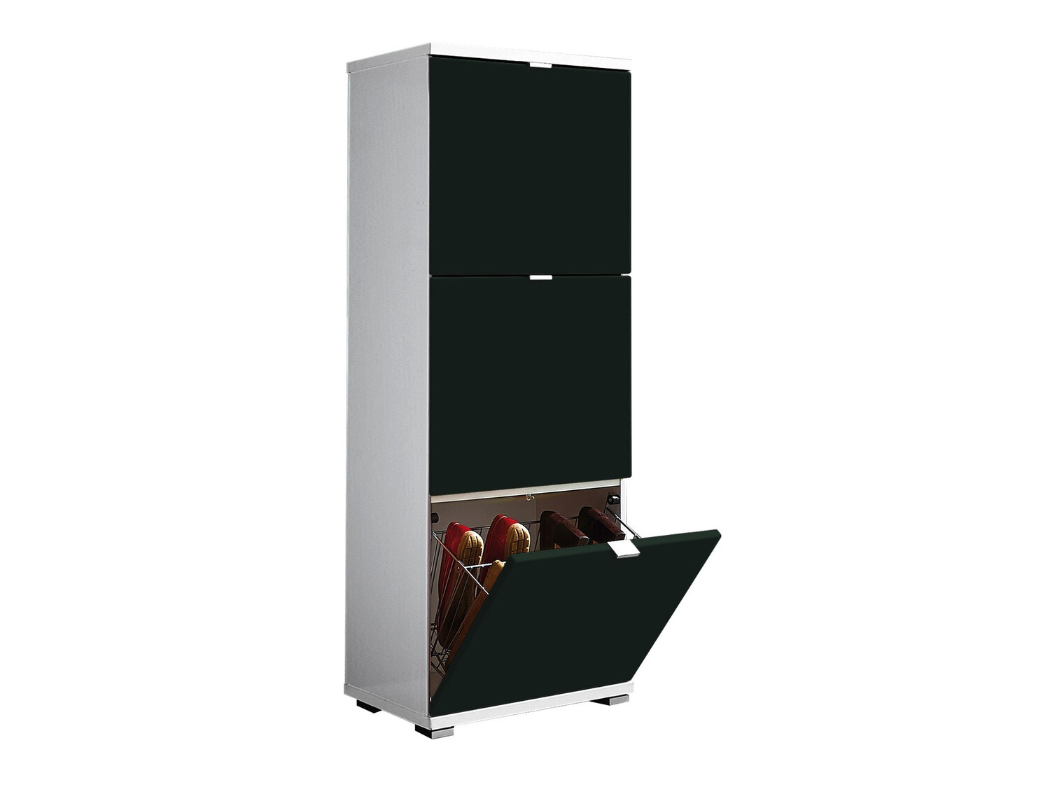 Zapatero Veltena 106 (Blanco brillante + Negro)