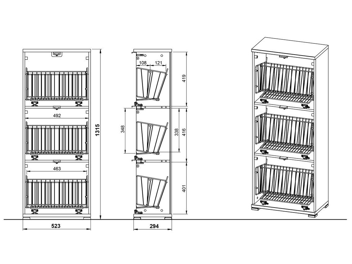 Zapatero Veltena 106 (Blanco brillante + Negro)