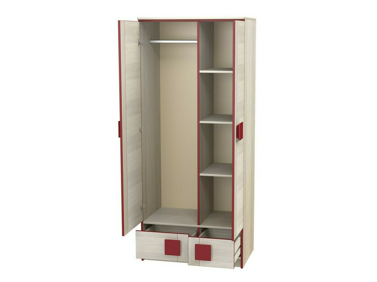 Armario Elmenou 100 (Blanco + Antracita)