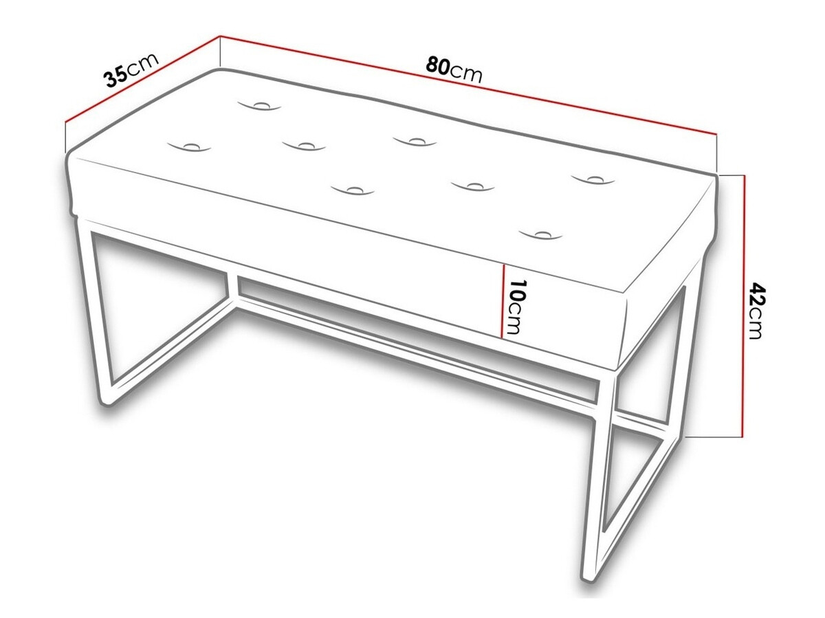 Banco tapizado Germantown 103 (French Velvet 685)