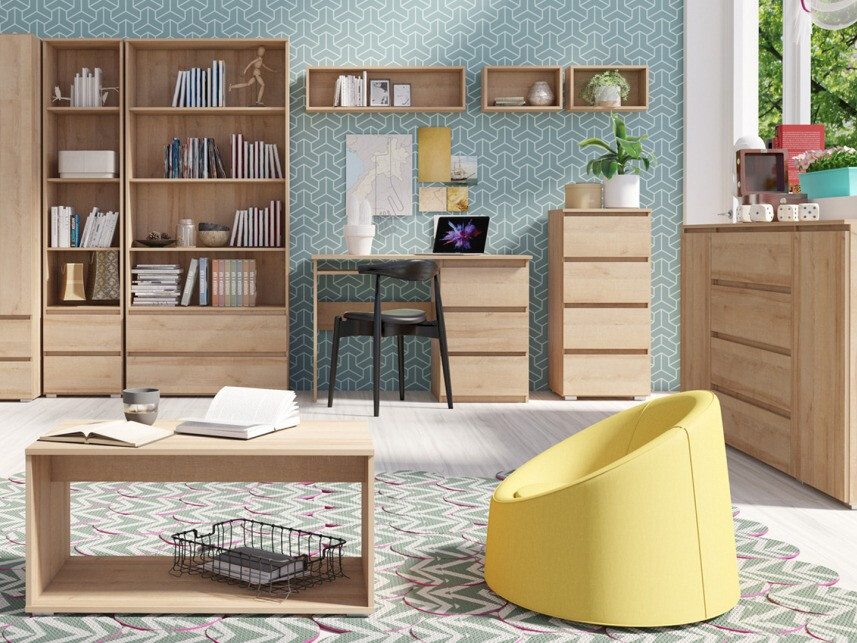 Estantería de pared Cirdora 110 (Roble Sonoma)