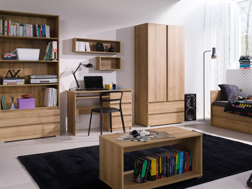 Estantería de pared Cirdora 111 (Riviera roble)