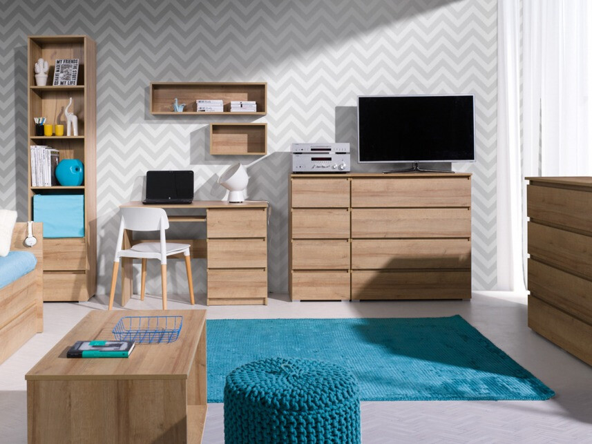 Estantería de pared Cirdora 111 (Riviera roble)