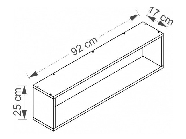 Estantería de pared Cirdora 111 (Riviera roble)