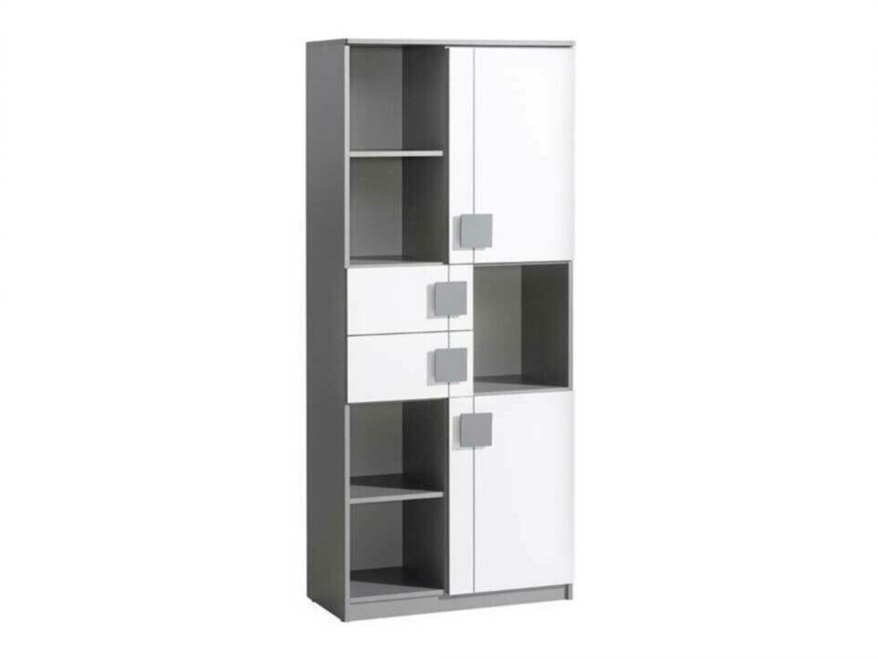 Estantería Elmenou 101 (Blanco + Antracita)