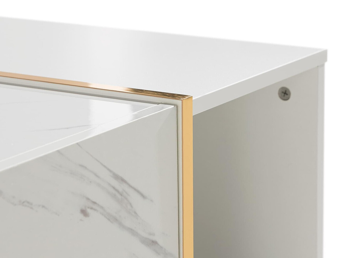 Mesa de centro Springfield 178 (Blanco + Dorado)