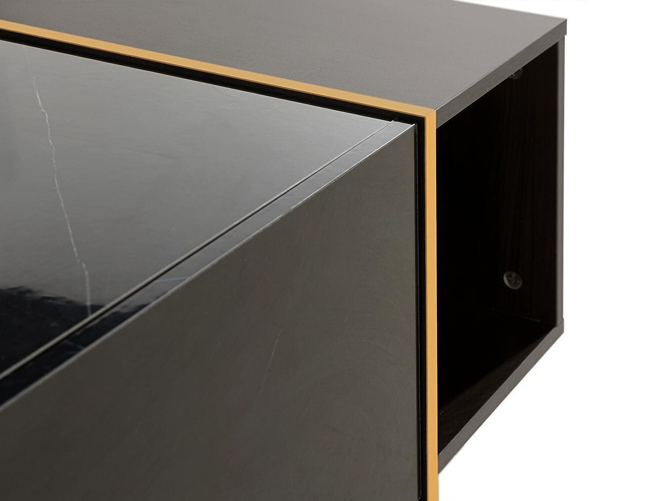 Mesa de centro Springfield 178 (Negro + Dorado)