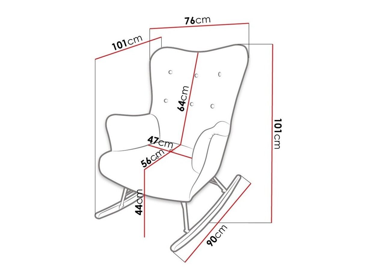 Mecedora Clovis 101 (Magic Velvet 2217)