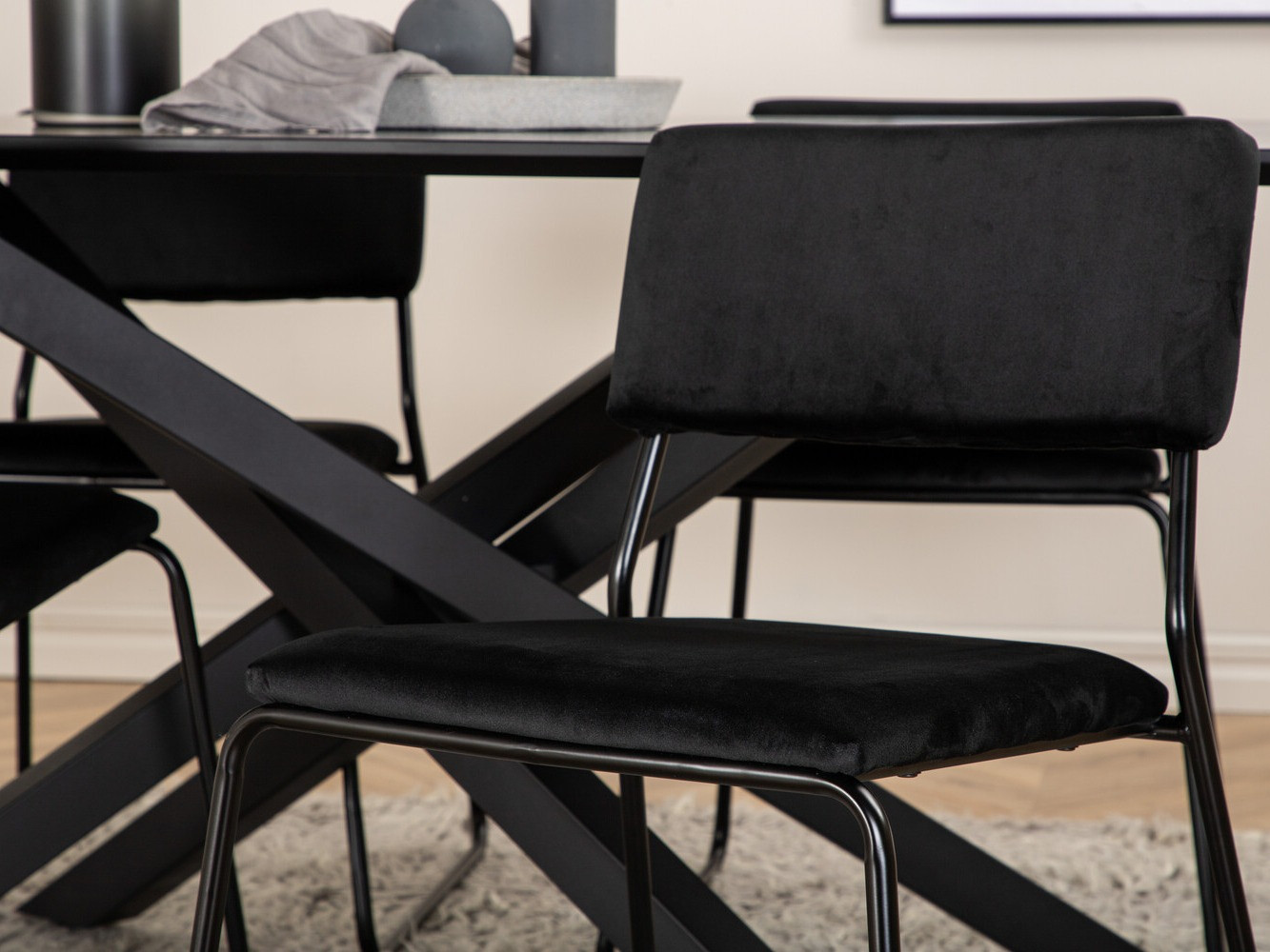 Conjunto de comedor Dallas 2695 (Negro)