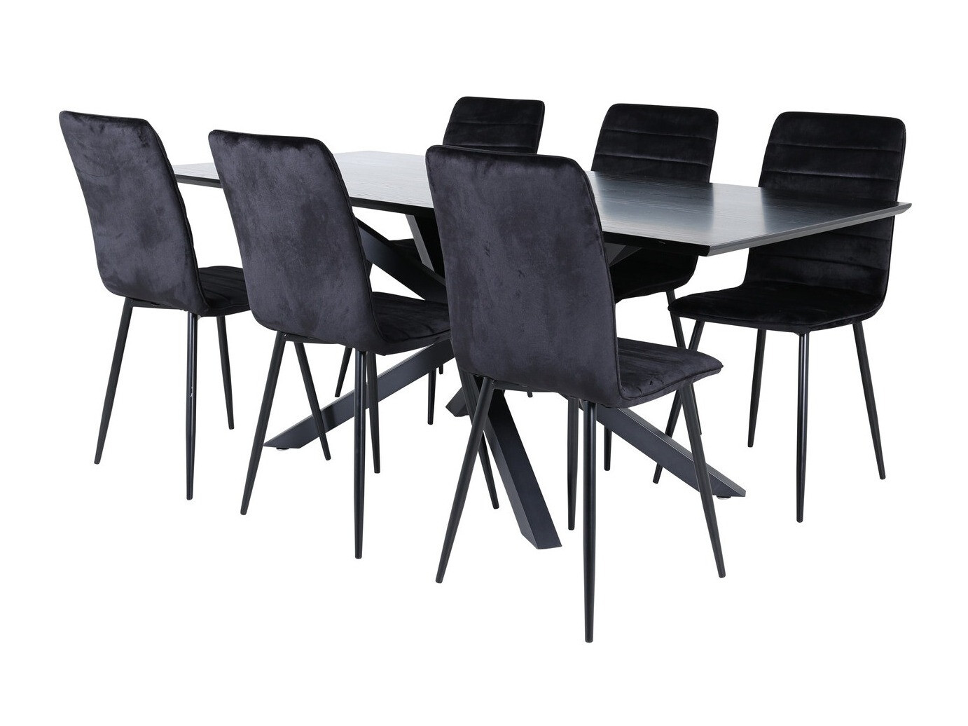 Conjunto de comedor Dallas 2697 (Negro)
