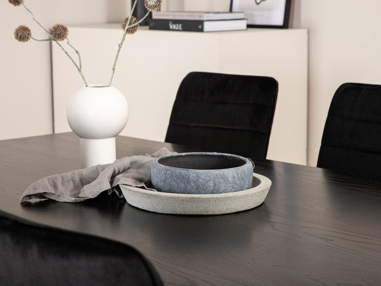 Conjunto de comedor Dallas 2697 (Negro)