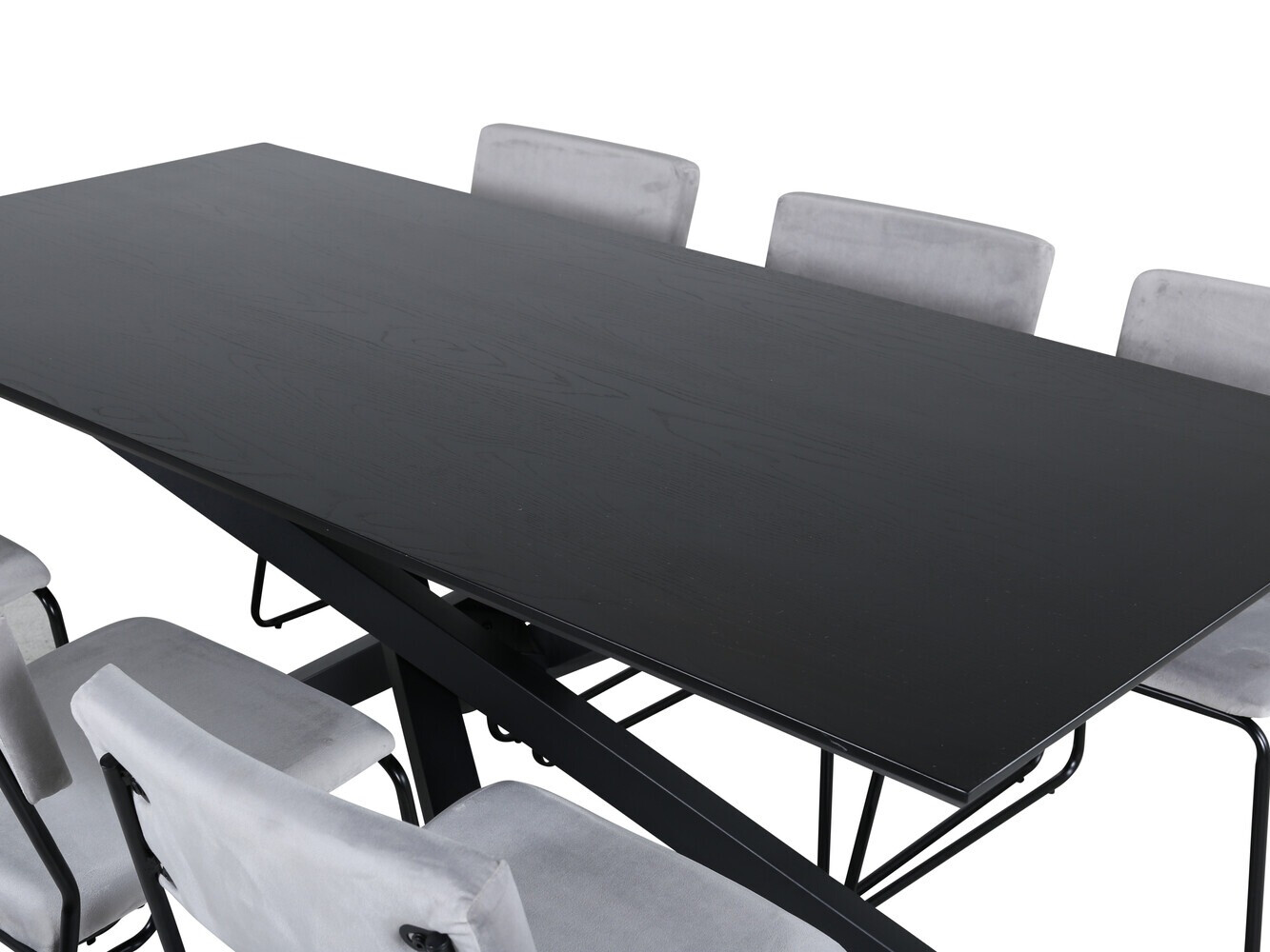 Conjunto de mesas y sillas para comedor Dallas 2695 (Gris + Negro)