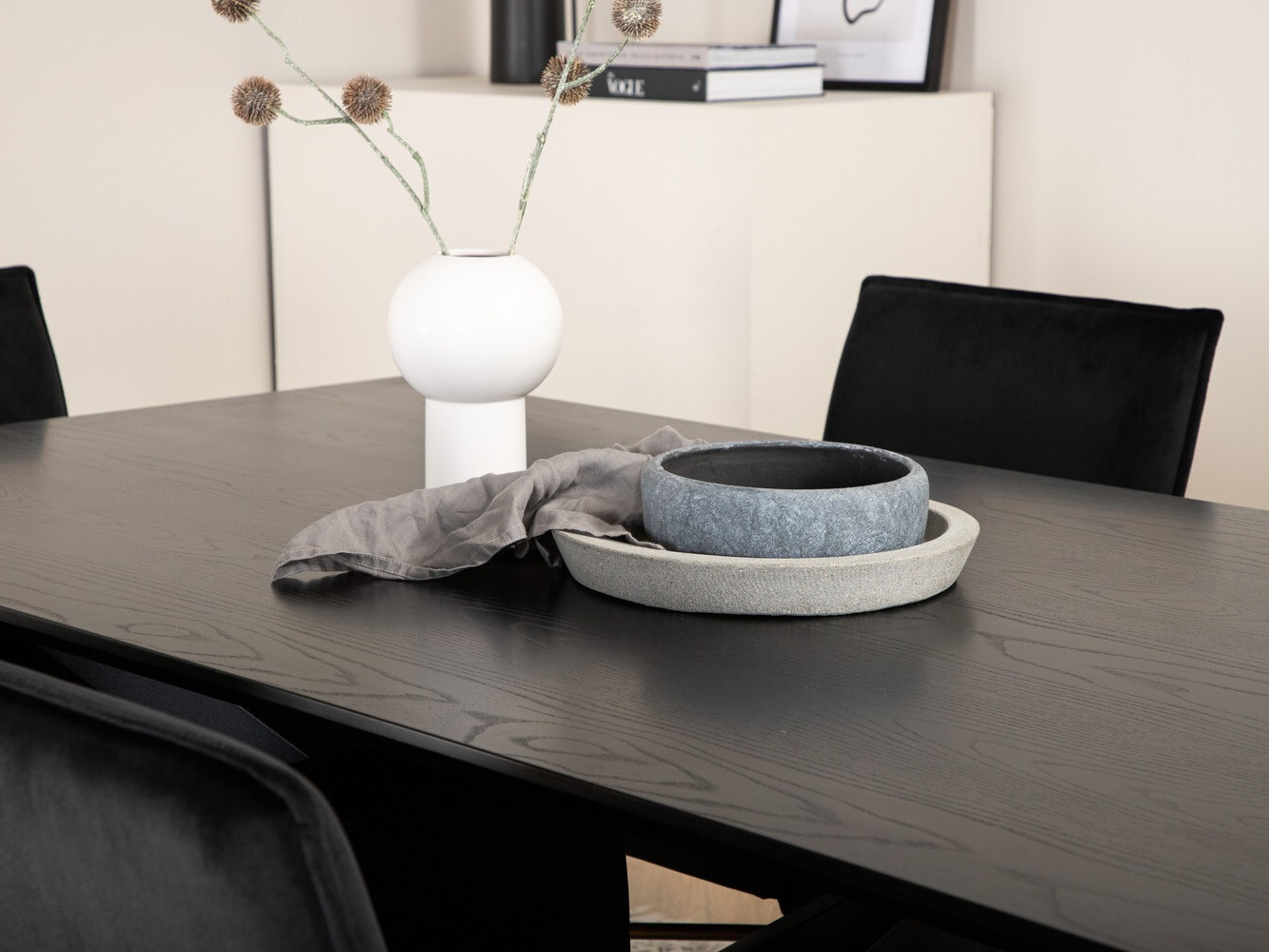 Conjunto de mesas y sillas para comedor Dallas 2703 (Negro + Cobre)