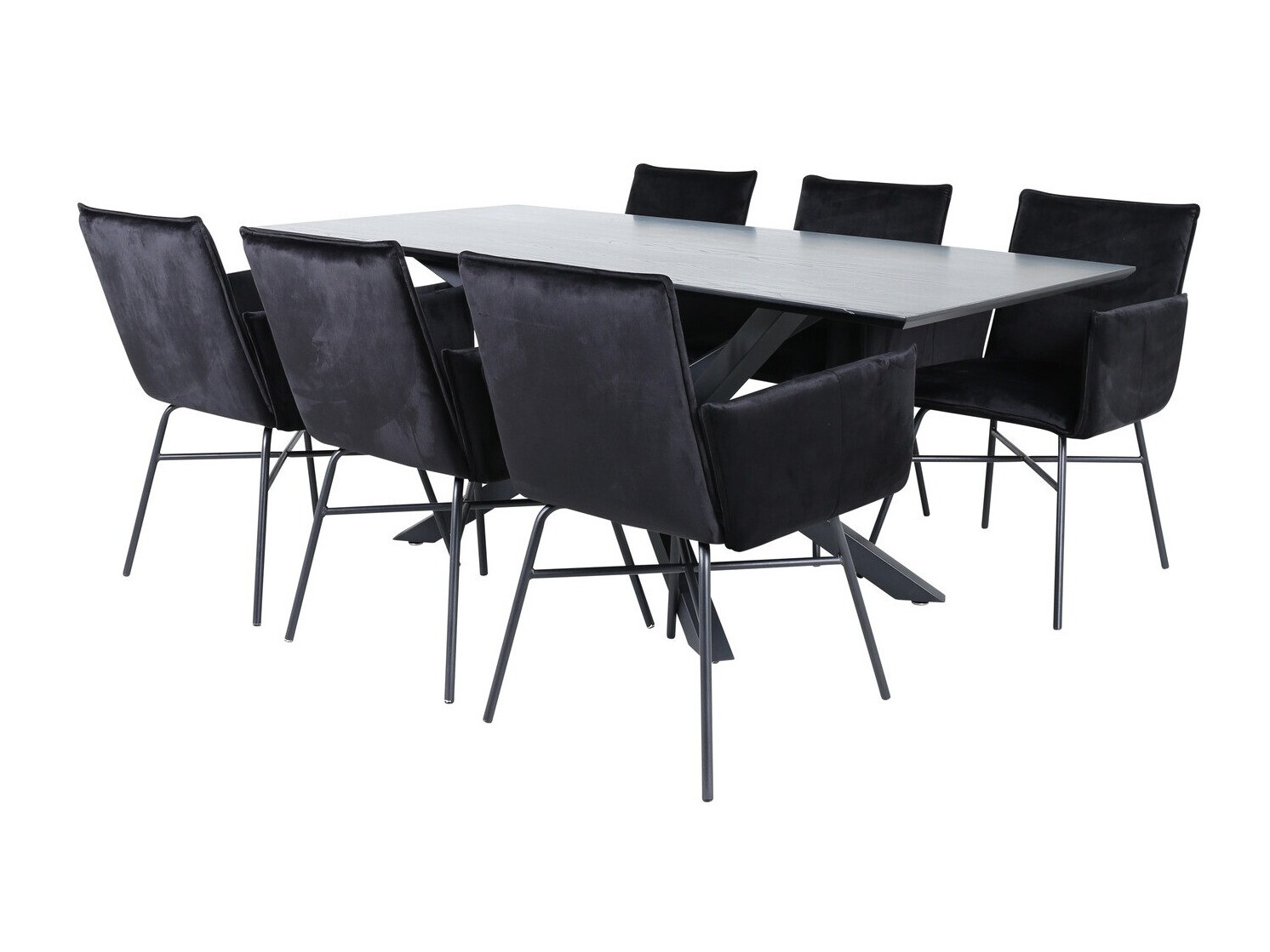 Conjunto de mesas y sillas para comedor Dallas 2703 (Negro)